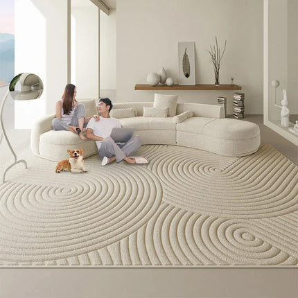 ChandelierDecor - Linear Ripples 3D Diatom Silk Rugs for Living Room