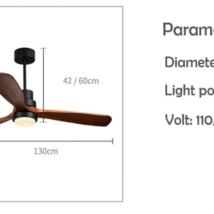 ChandelierDecor - Modern Ceiling Fan with Light and Remote – 42-Inch