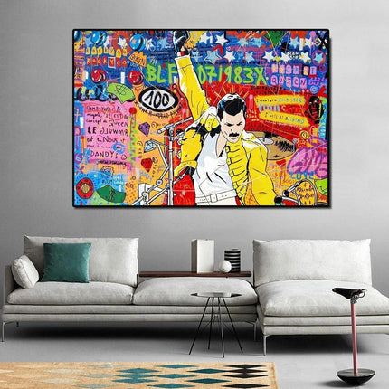 ChandelierDecor - Abstract Banksy Rockstar Canvas Wall Hanging Art