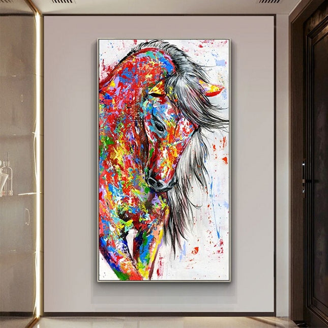 ChandelierDecor - Abstract Horse Canvas Wall Art