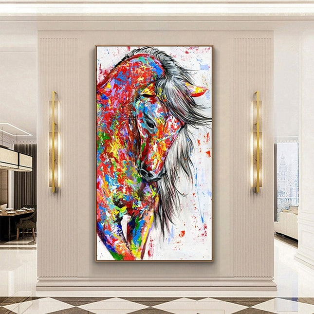 ChandelierDecor - Abstract Horse Canvas Wall Art