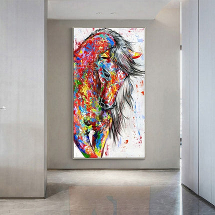 ChandelierDecor - Abstract Horse Canvas Wall Art