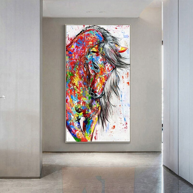 ChandelierDecor - Abstract Horse Canvas Wall Art