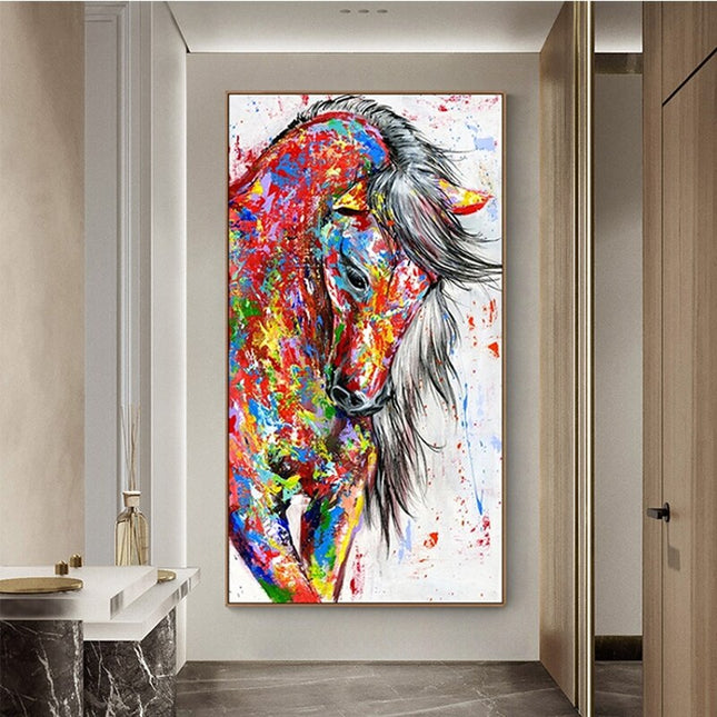 ChandelierDecor - Abstract Horse Canvas Wall Art