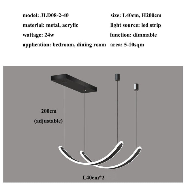 ChandelierDecor - Acrylic Belts Chandelier: Sleek and Stylish Lighting