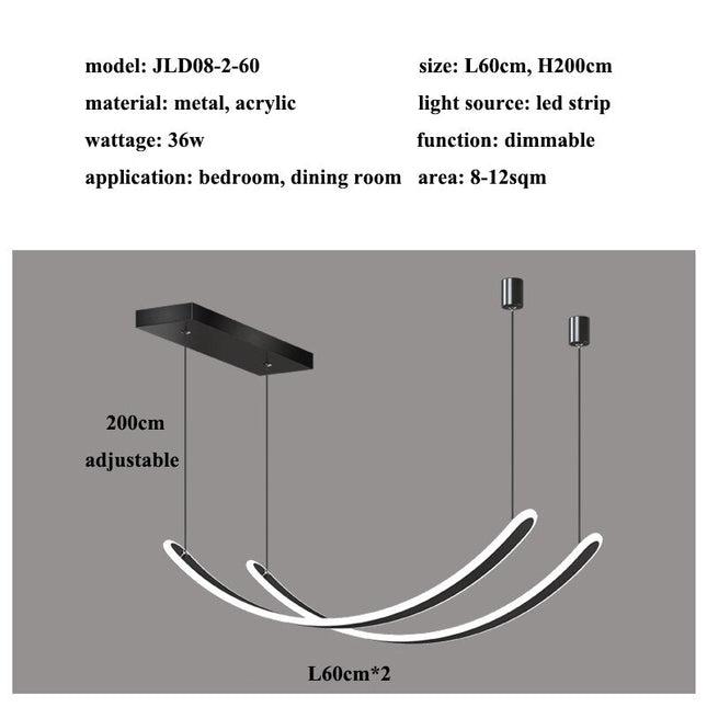 ChandelierDecor - Acrylic Belts Chandelier: Sleek and Stylish Lighting