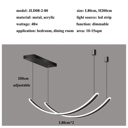ChandelierDecor - Acrylic Belts Chandelier: Sleek and Stylish Lighting