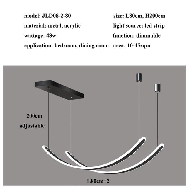 ChandelierDecor - Acrylic Belts Chandelier: Sleek and Stylish Lighting