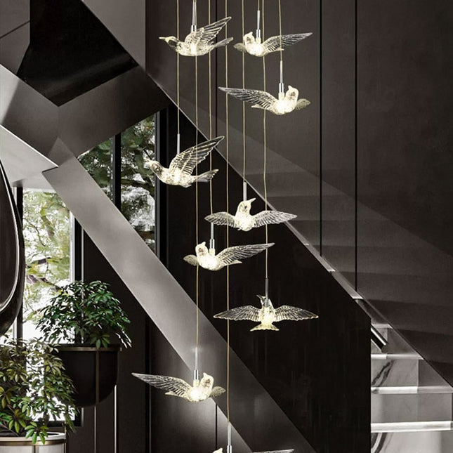 ChandelierDecor - Acrylic Glass Birds Chandelier