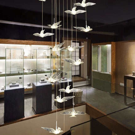 ChandelierDecor - Acrylic Glass Birds Chandelier