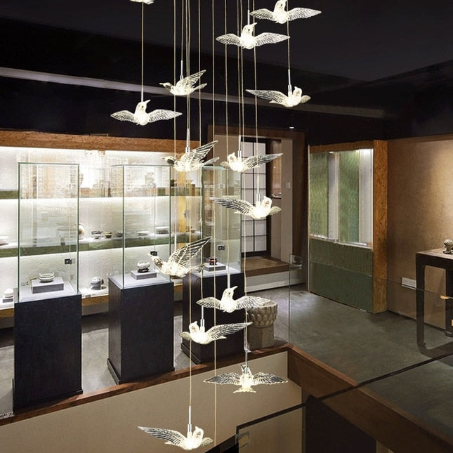 ChandelierDecor - Acrylic Glass Birds Chandelier