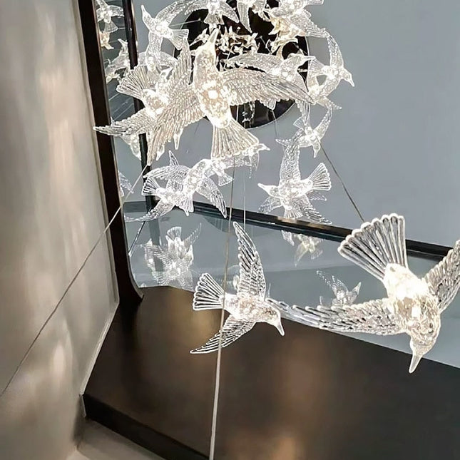 ChandelierDecor - Acrylic Glass Birds Chandelier