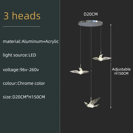 ChandelierDecor - Acrylic Glass Birds Chandelier