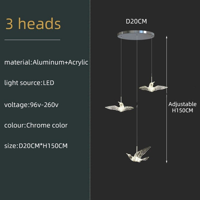 ChandelierDecor - Acrylic Glass Birds Chandelier