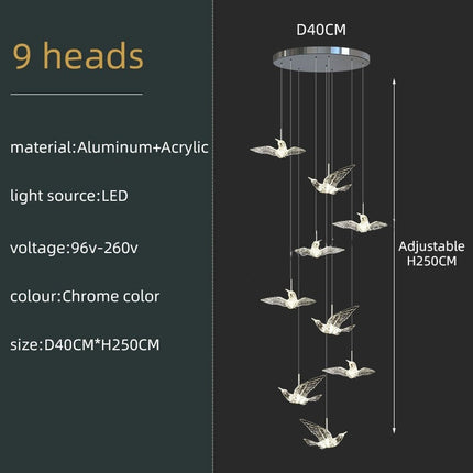 ChandelierDecor - Acrylic Glass Birds Chandelier