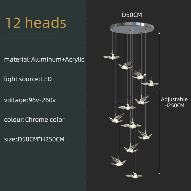 ChandelierDecor - Acrylic Glass Birds Chandelier