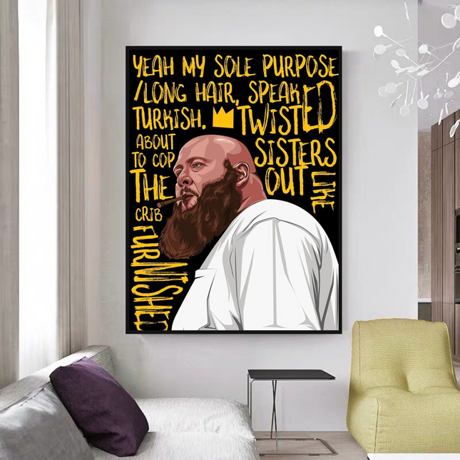 ChandelierDecor - Action Bronson Singer Rapper Canvas Wall Art