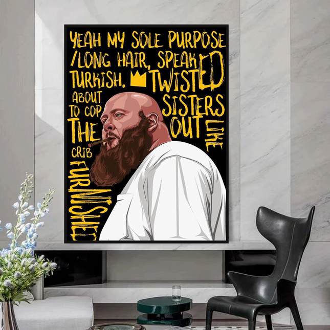 ChandelierDecor - Action Bronson Singer Rapper Canvas Wall Art