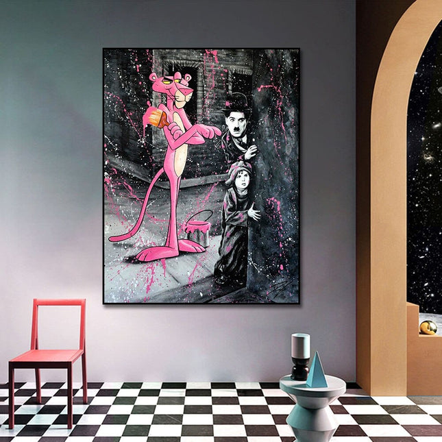 ChandelierDecor - Adorable Pink Panther - Artful Wall Decor