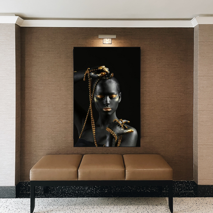 ChandelierDecor - Afro Girl in Beads Jewel Canvas Wall Art