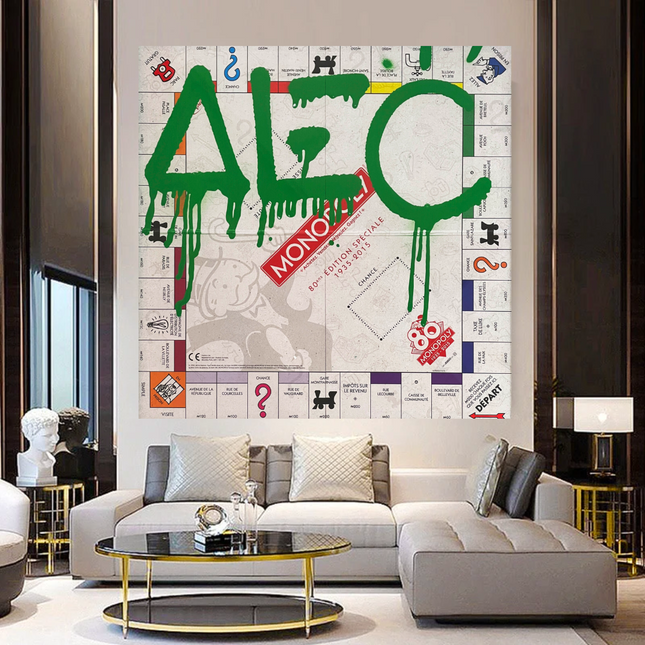 ChandelierDecor - Alec Canvas Art - Monopoly Board at Its Finest