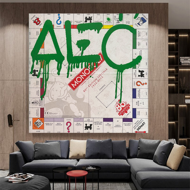 ChandelierDecor - Alec Canvas Art - Monopoly Board at Its Finest
