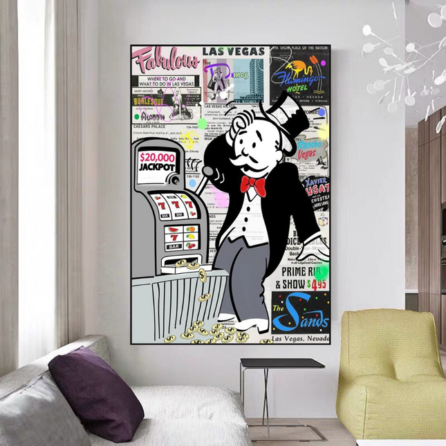 ChandelierDecor - Alec Monopoly ATM Machine Canvas Wall Art