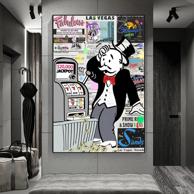 ChandelierDecor - Alec Monopoly ATM Machine Canvas Wall Art