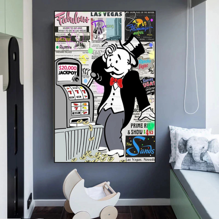 ChandelierDecor - Alec Monopoly ATM Machine Canvas Wall Art