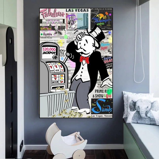 ChandelierDecor - Alec Monopoly ATM Machine Canvas Wall Art