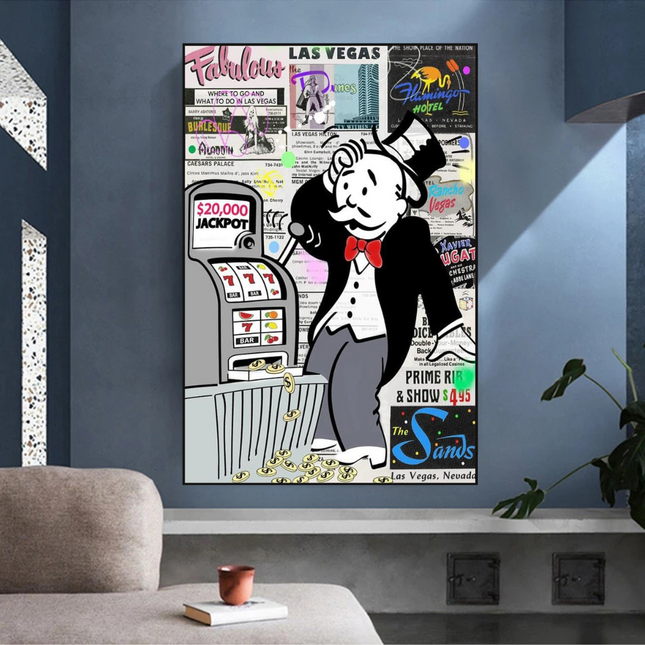 ChandelierDecor - Alec Monopoly ATM Machine Canvas Wall Art