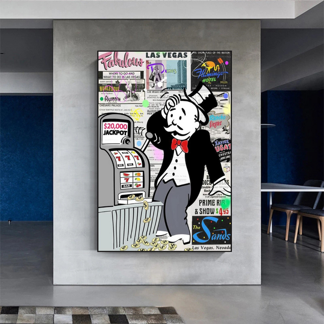 ChandelierDecor - Alec Monopoly ATM Machine Canvas Wall Art