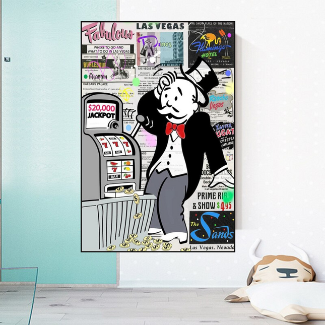 ChandelierDecor - Alec Monopoly ATM Machine Canvas Wall Art