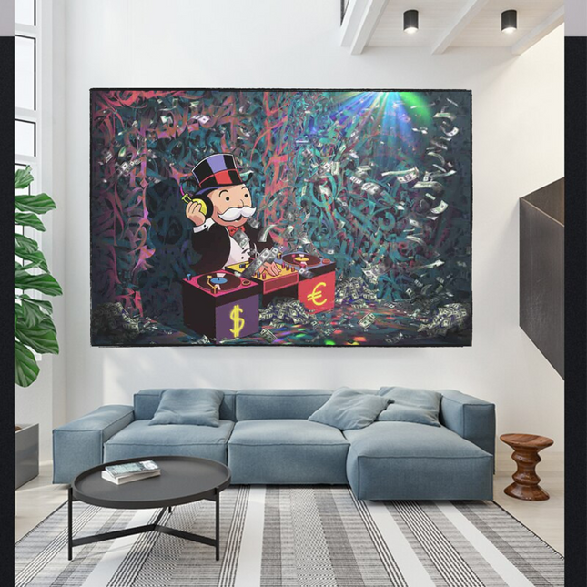 ChandelierDecor - Alec Monopoly Club Wall Art - DJ Beats Display