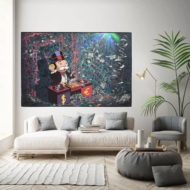 ChandelierDecor - Alec Monopoly Club Wall Art - DJ Beats Display