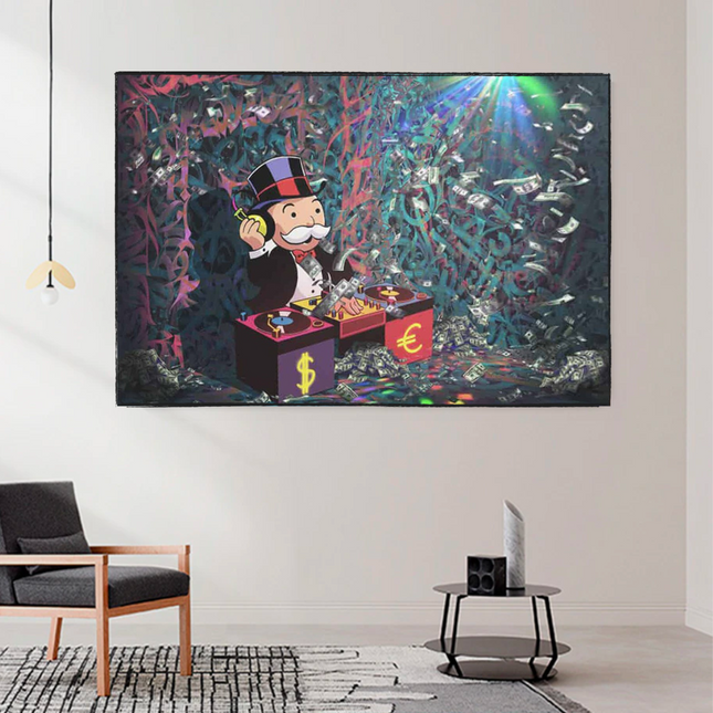 ChandelierDecor - Alec Monopoly Club Wall Art - DJ Beats Display