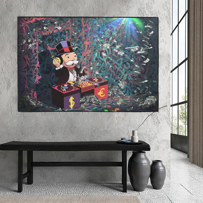 ChandelierDecor - Alec Monopoly Club Wall Art - DJ Beats Display