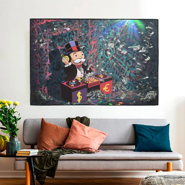 ChandelierDecor - Alec Monopoly Club Wall Art - DJ Beats Display
