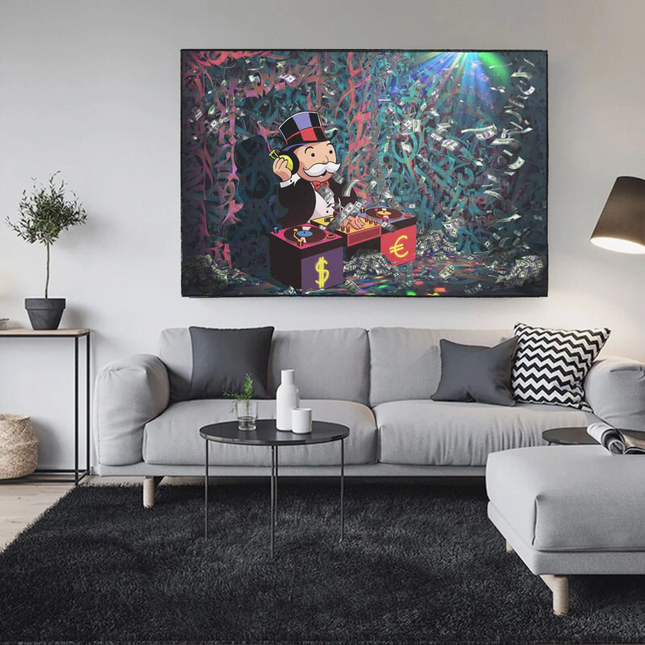 ChandelierDecor - Alec Monopoly Club Wall Art - DJ Beats Display