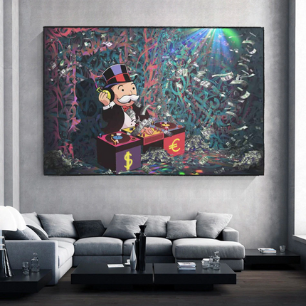 ChandelierDecor - Alec Monopoly Club Wall Art - DJ Beats Display