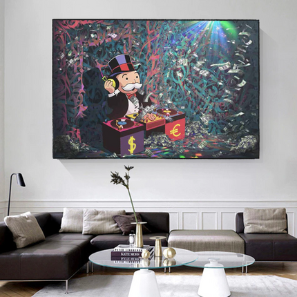 ChandelierDecor - Alec Monopoly Club Wall Art - DJ Beats Display