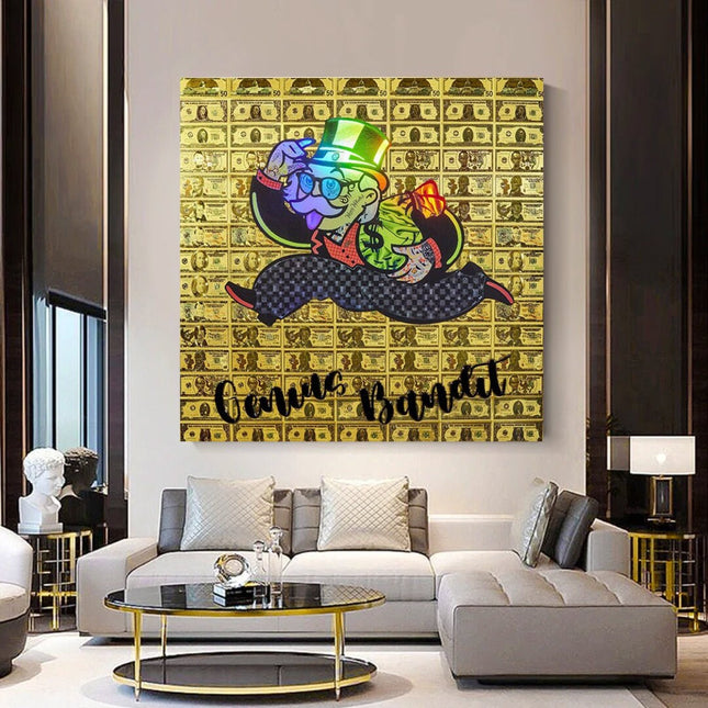 ChandelierDecor - Alec Monopoly Genius Bandit Canvas Wall Art