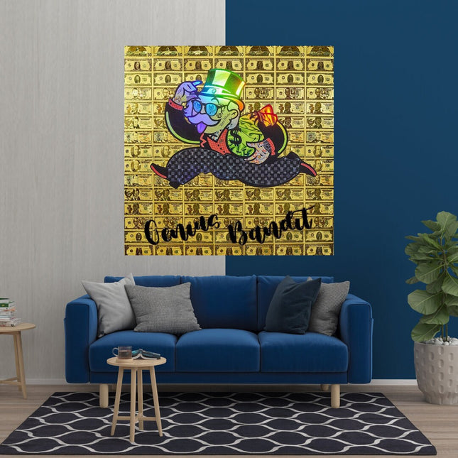 ChandelierDecor - Alec Monopoly Genius Bandit Canvas Wall Art