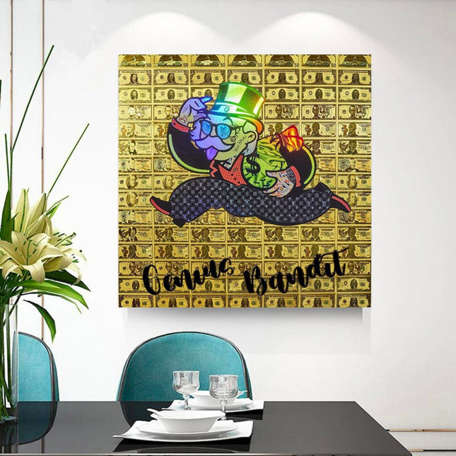 ChandelierDecor - Alec Monopoly Genius Bandit Canvas Wall Art