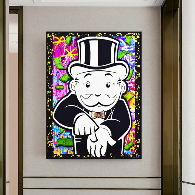 ChandelierDecor - Alec Monopoly Give Me Money Canvas Wall Art