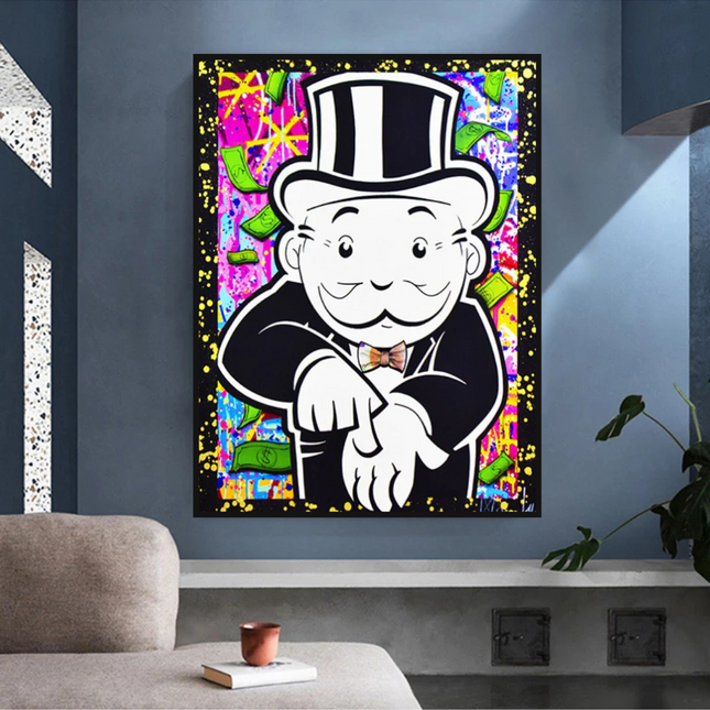 ChandelierDecor - Alec Monopoly Give Me Money Canvas Wall Art