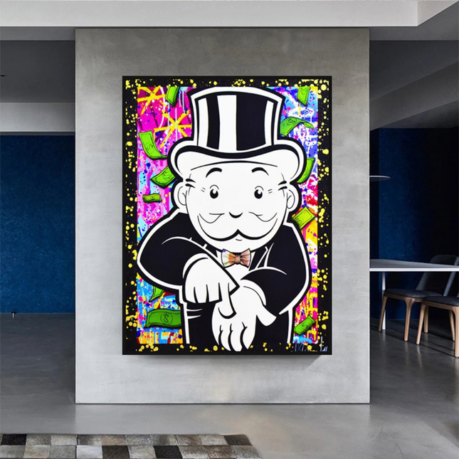 ChandelierDecor - Alec Monopoly Give Me Money Canvas Wall Art