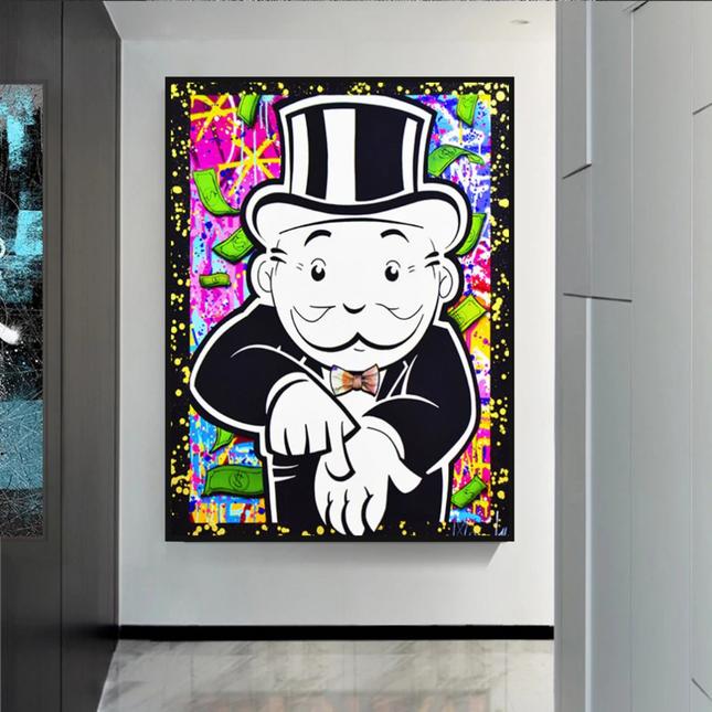 ChandelierDecor - Alec Monopoly Give Me Money Canvas Wall Art