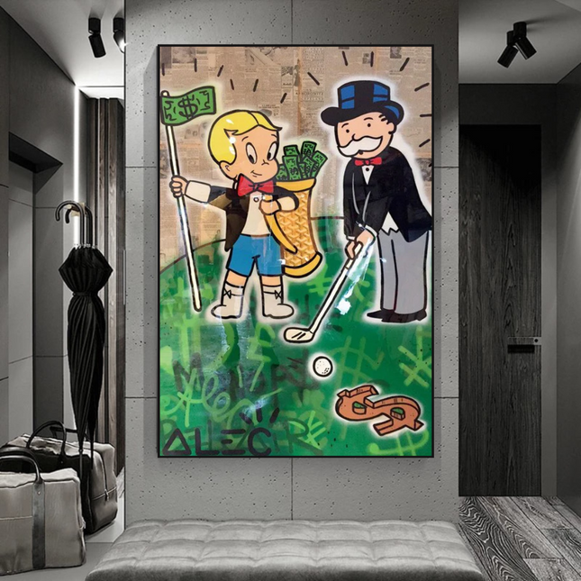ChandelierDecor - Alec Monopoly Go yard Golf Canvas Wall Art
