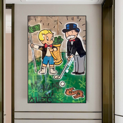 ChandelierDecor - Alec Monopoly Go yard Golf Canvas Wall Art